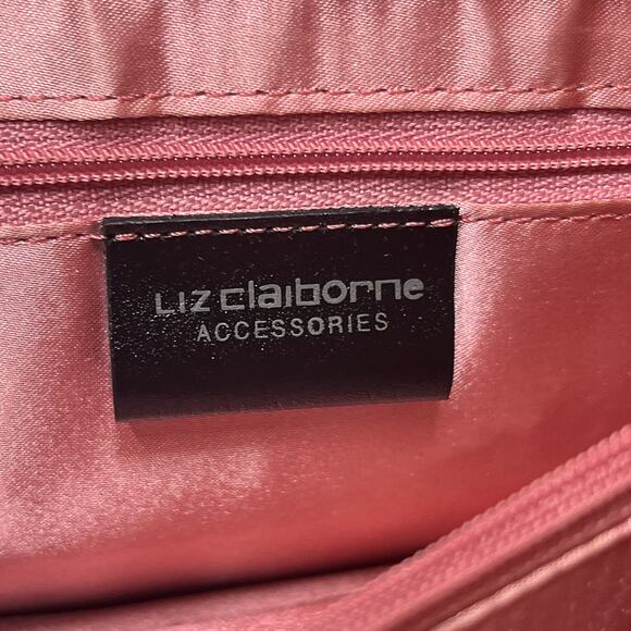 Liz Claiborne Accessories Mini Handbag Purse Chevron Stripe Tweed Indie Mobwife - Picture 8 of 9